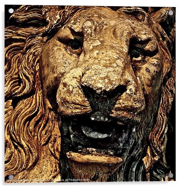 STONE LION Acrylic by Bruce Glasser