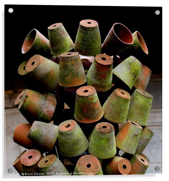 AN ARRANGEMENT OF POTS Acrylic by Bruce Glasser