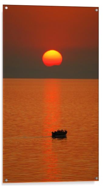 Sunset on Lake Malawi Acrylic by Beth Powell