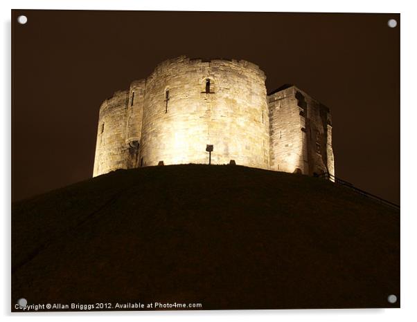 Clifford's Tower York Acrylic by Allan Briggs