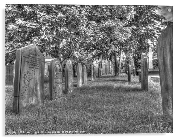 All Saints' Church Grave Yard Rufforth Acrylic by Allan Briggs