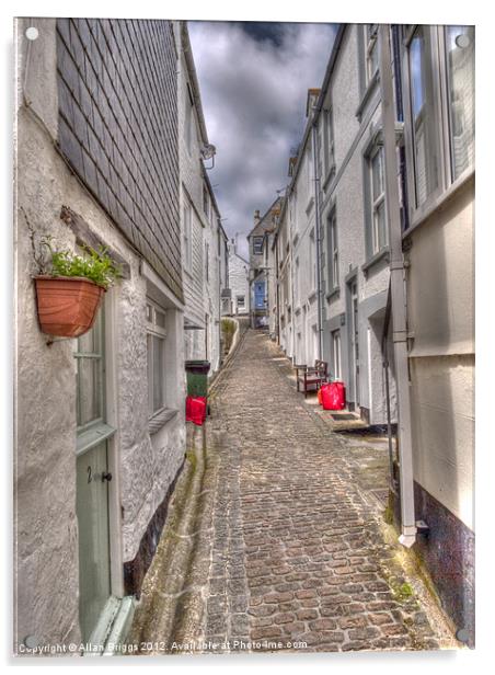 St. Ives Street Acrylic by Allan Briggs