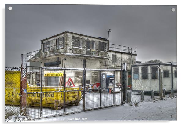 WWII RAF Control Tower Rufforth Airfield Acrylic by Allan Briggs