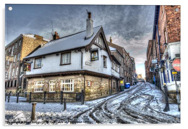 The Kings Arms York Acrylic by Allan Briggs