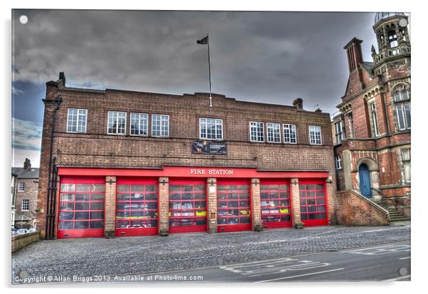 Fire Station York Acrylic by Allan Briggs