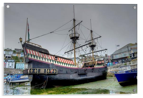 Golden Hind Acrylic by Allan Briggs