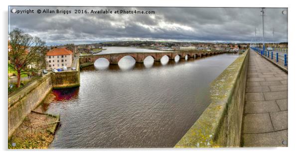 Berwick Bridge in Berwick upon Tweed Acrylic by Allan Briggs