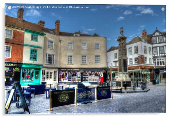 The Old Butter Market in Canterbury Acrylic by Allan Briggs