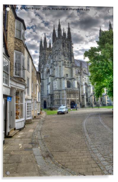 Canterbury Cathedral Acrylic by Allan Briggs