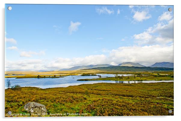 View over Loch Ba Acrylic by Chris Thaxter