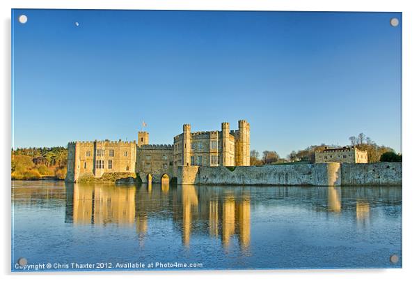 Leeds Castle on Ice Acrylic by Chris Thaxter