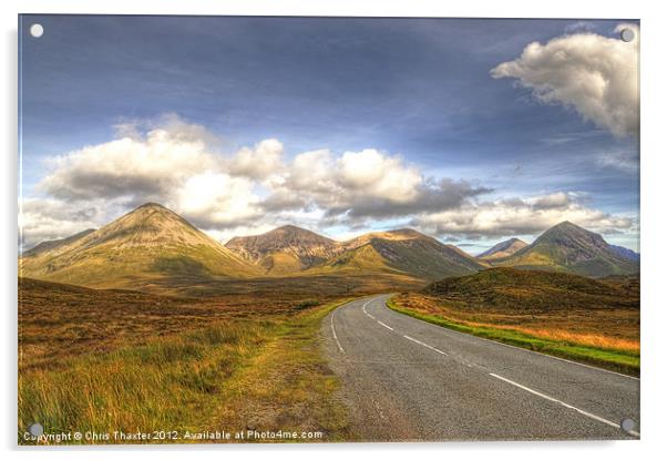 The Cuillin Mountains of Skye Acrylic by Chris Thaxter