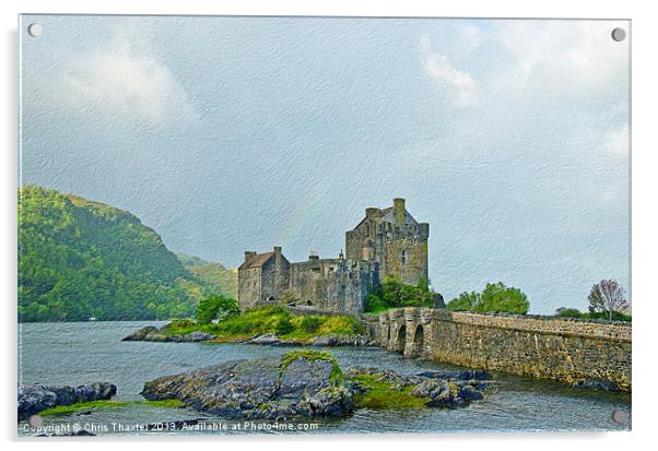 Aweinspiring Eilean Donan Castle Acrylic by Chris Thaxter