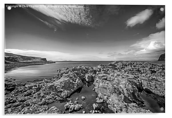 Rocky Beach 2 Milovaig Isle of Skye Acrylic by Chris Thaxter