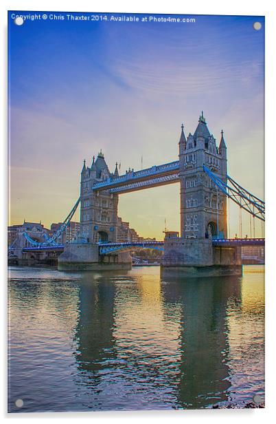 Tower Bridge Sunrise  Acrylic by Chris Thaxter