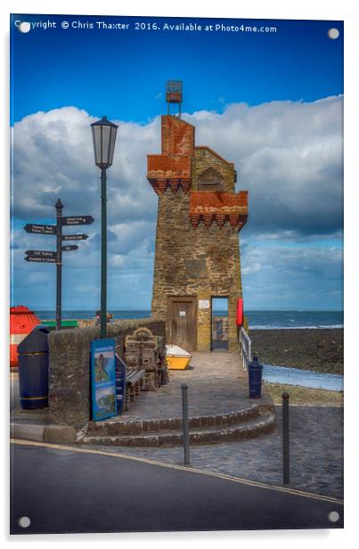 The Rhenish Tower at Lynmouth  Acrylic by Chris Thaxter