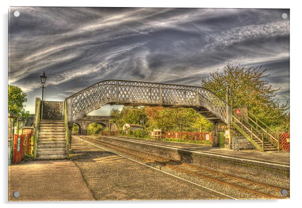 Railway Pedestrian Bridge Acrylic by Chris Thaxter