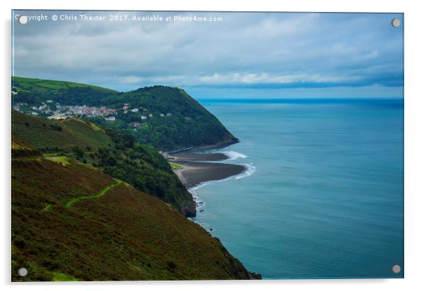 Lynmouth North Devon. Acrylic by Chris Thaxter