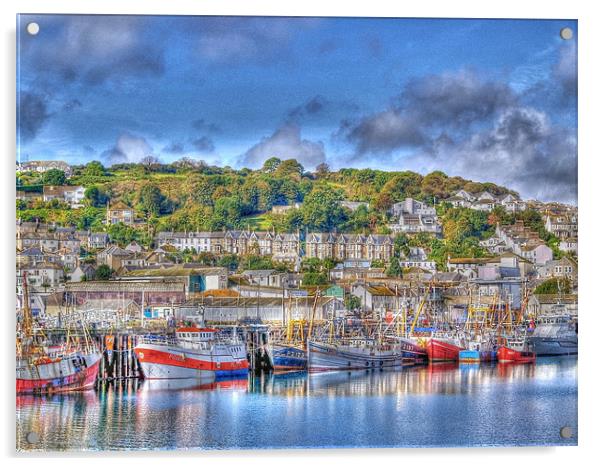 Newlyn Harbour Acrylic by Chris Thaxter