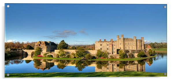 Enchanting Leeds Castle Reflections Acrylic by Chris Thaxter