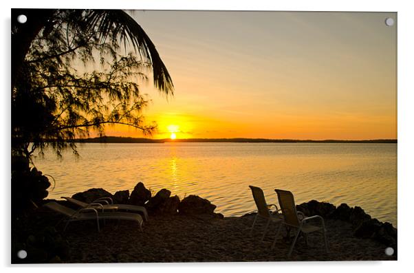 Key Largo Sunrise Acrylic by Chris Thaxter
