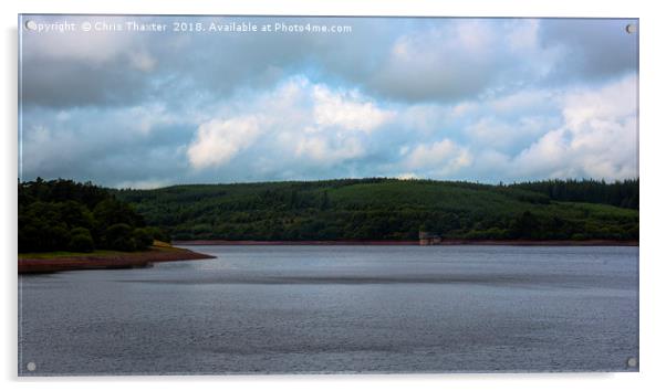 Low Water at Usk Reservoir Acrylic by Chris Thaxter