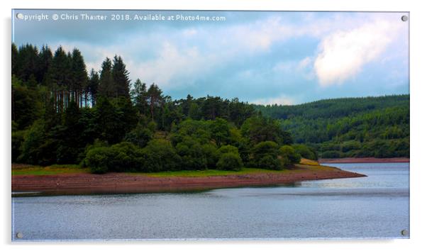 Tranquil Waters of Usk Reservoir Acrylic by Chris Thaxter