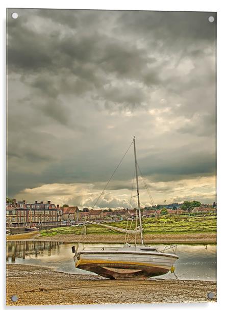 Storm Clouds over Blakeney Norfolk Acrylic by Chris Thaxter