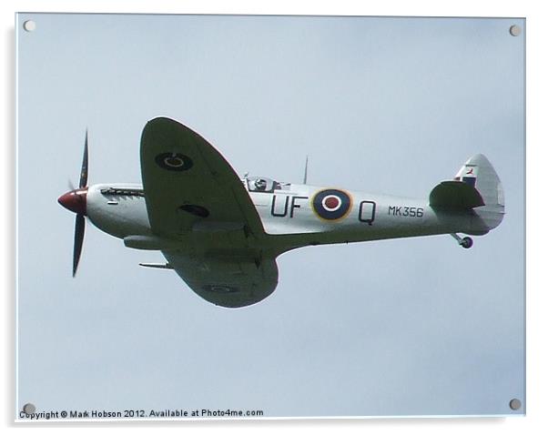 Spitfire in Flight Acrylic by Mark Hobson