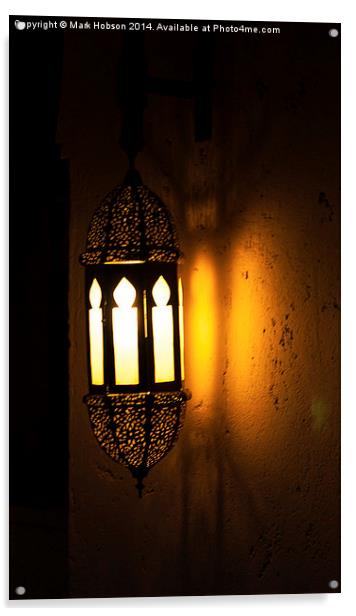 Moroccan Lamp Acrylic by Mark Hobson