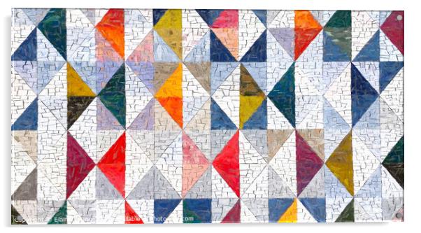 Geometric Triangles Acrylic by Elaine Young