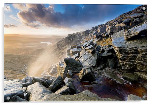Kinder Downfall Sunset Acrylic by James Grant