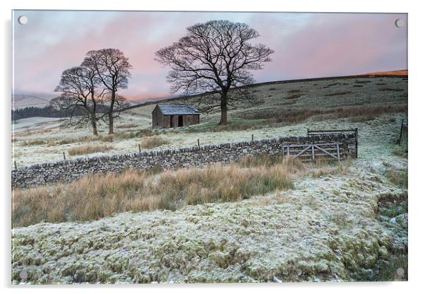 Wildboarclough Sunrise Acrylic by James Grant