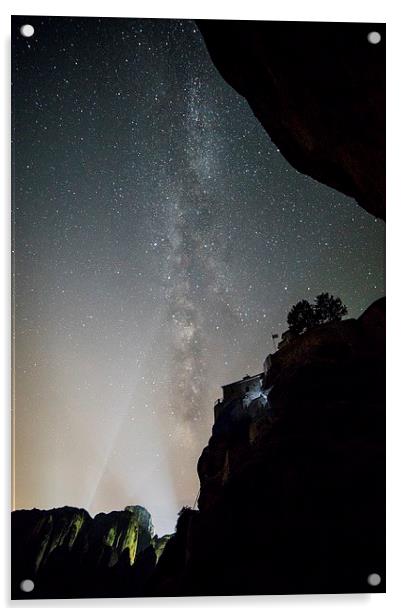 Meteora Milky Way Acrylic by James Grant