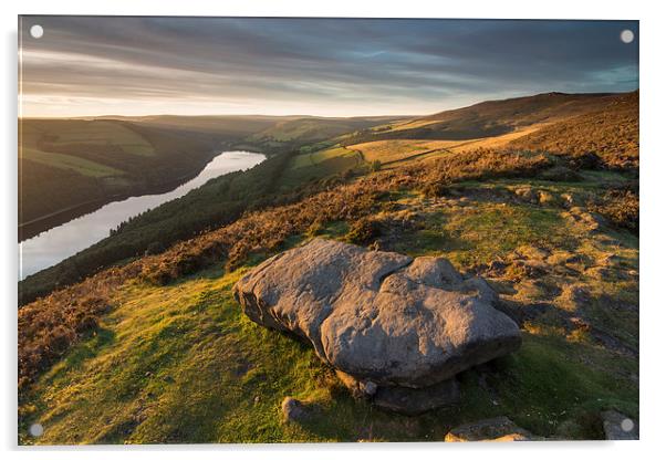  Ladybower and Derwent Edge Acrylic by James Grant