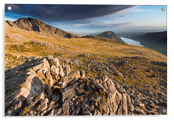  Lingmell to Sca Fell Acrylic by James Grant