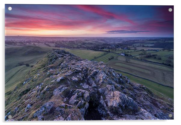  Thorpe Cloud, Dovedale Acrylic by James Grant