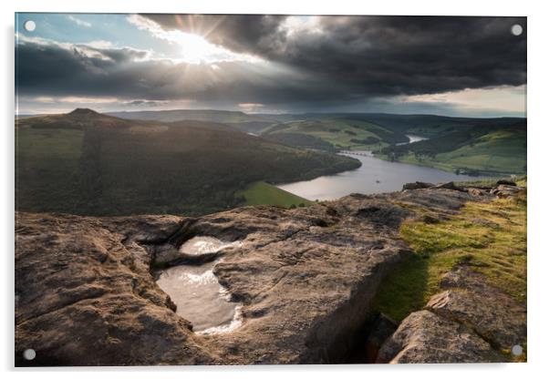 Bamford Edge Storms Acrylic by James Grant