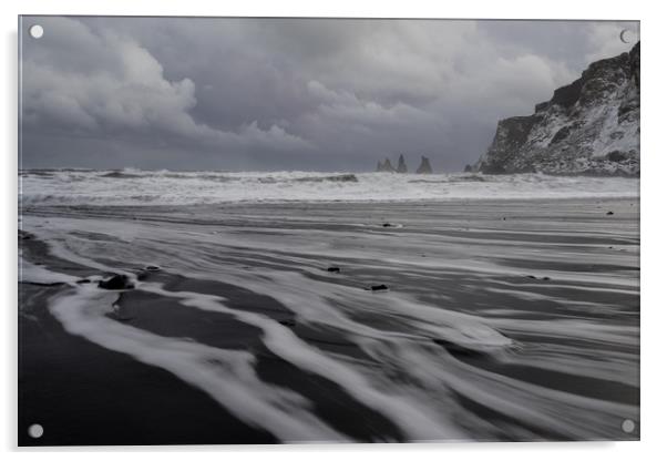 Vik Beach Acrylic by James Grant