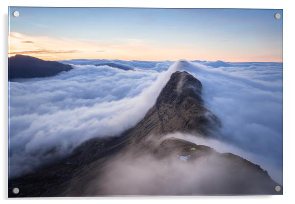 Suilven Sunrise Wild Camping Inversion Acrylic by James Grant