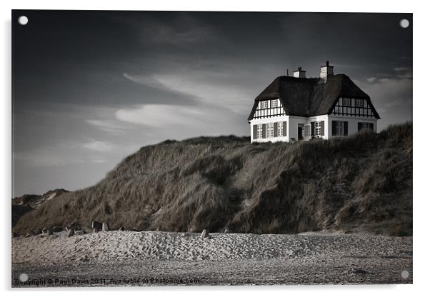 The Beach house Acrylic by Paul Davis