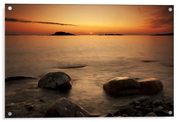 Unst Sunset Acrylic by Paul Davis