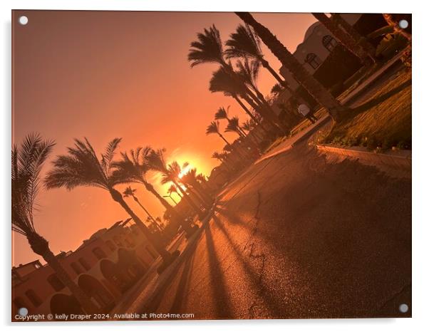 Egyptian Sunset Acrylic by kelly Draper