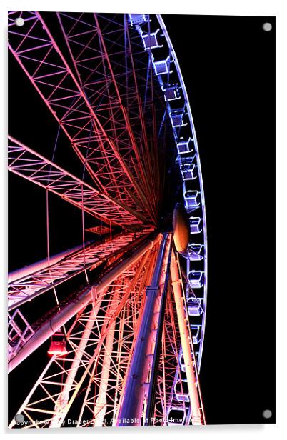 Brightons Wheel Acrylic by kelly Draper