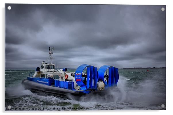 Southsea To Isle Of Wight Hovercraft Acrylic by kelly Draper