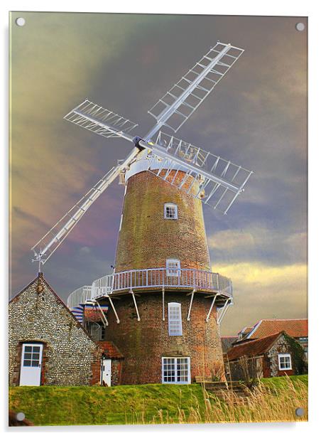 Cley Windmill Acrylic by kelly Draper