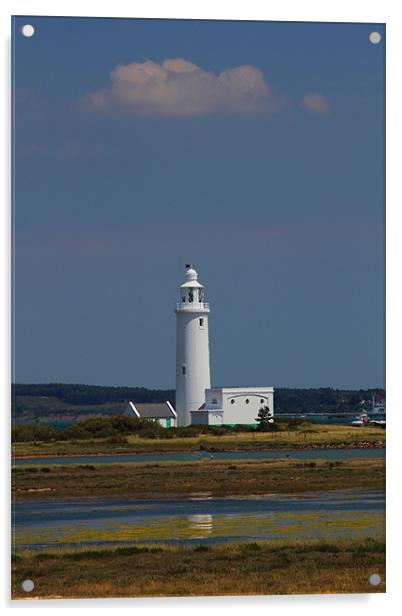 Hurst Point Lighthouse Acrylic by kelly Draper