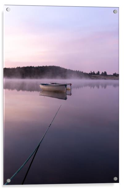Misty Reflections at Loch Rusky Acrylic by Stuart Jack