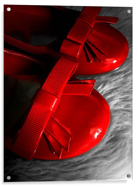the red shoes Acrylic by Heather Newton