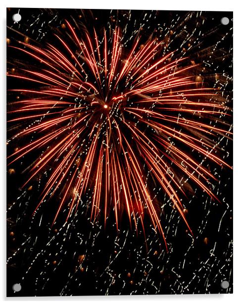 firework (red) Acrylic by Heather Newton